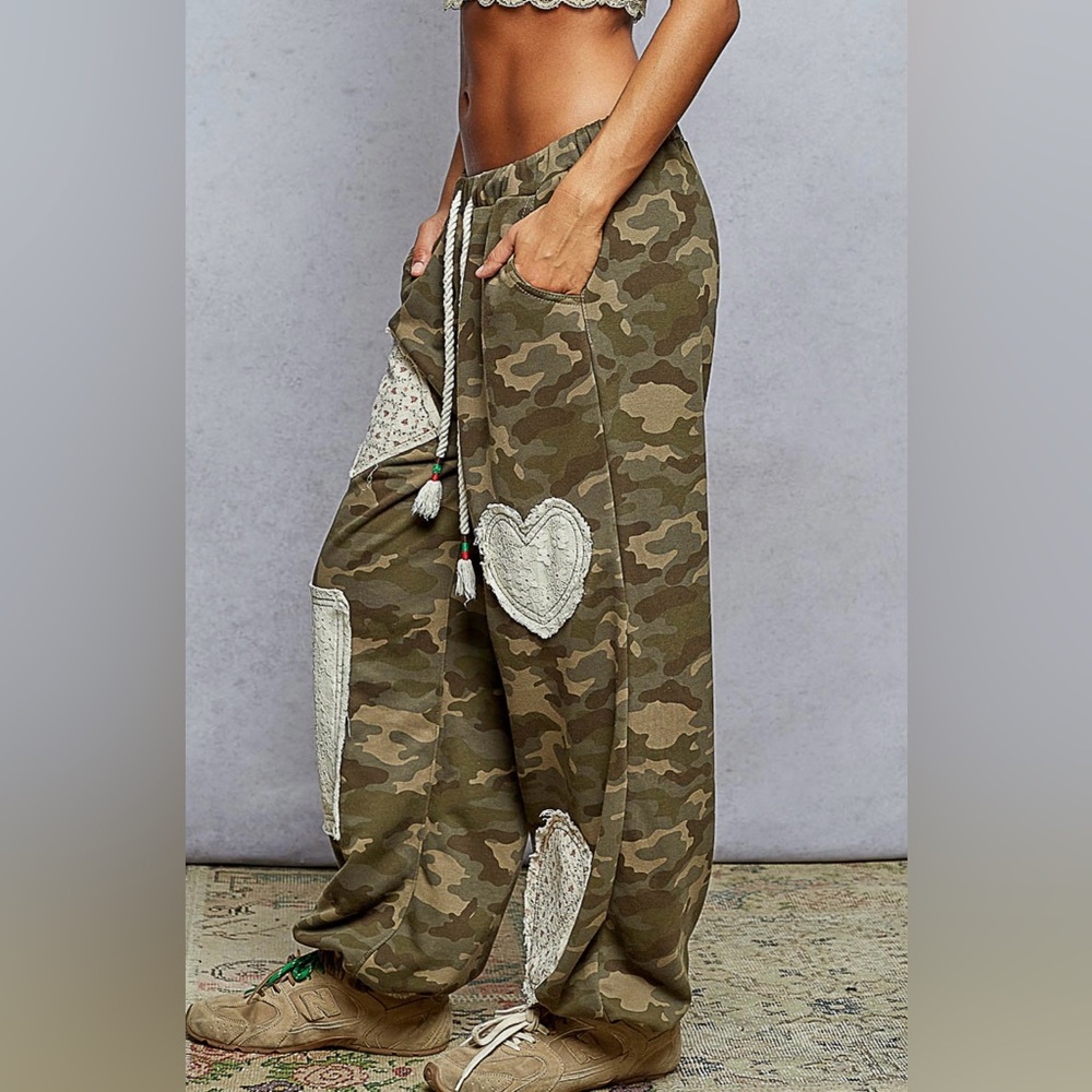 POL Camouflage Patchwork Jogger Pants - Picture 3 of 4